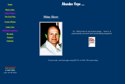 Click here to visit the 'Abandon Hope' offline webpage.