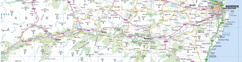 Click to enlarge - A93, Aberdeen to Balmoral